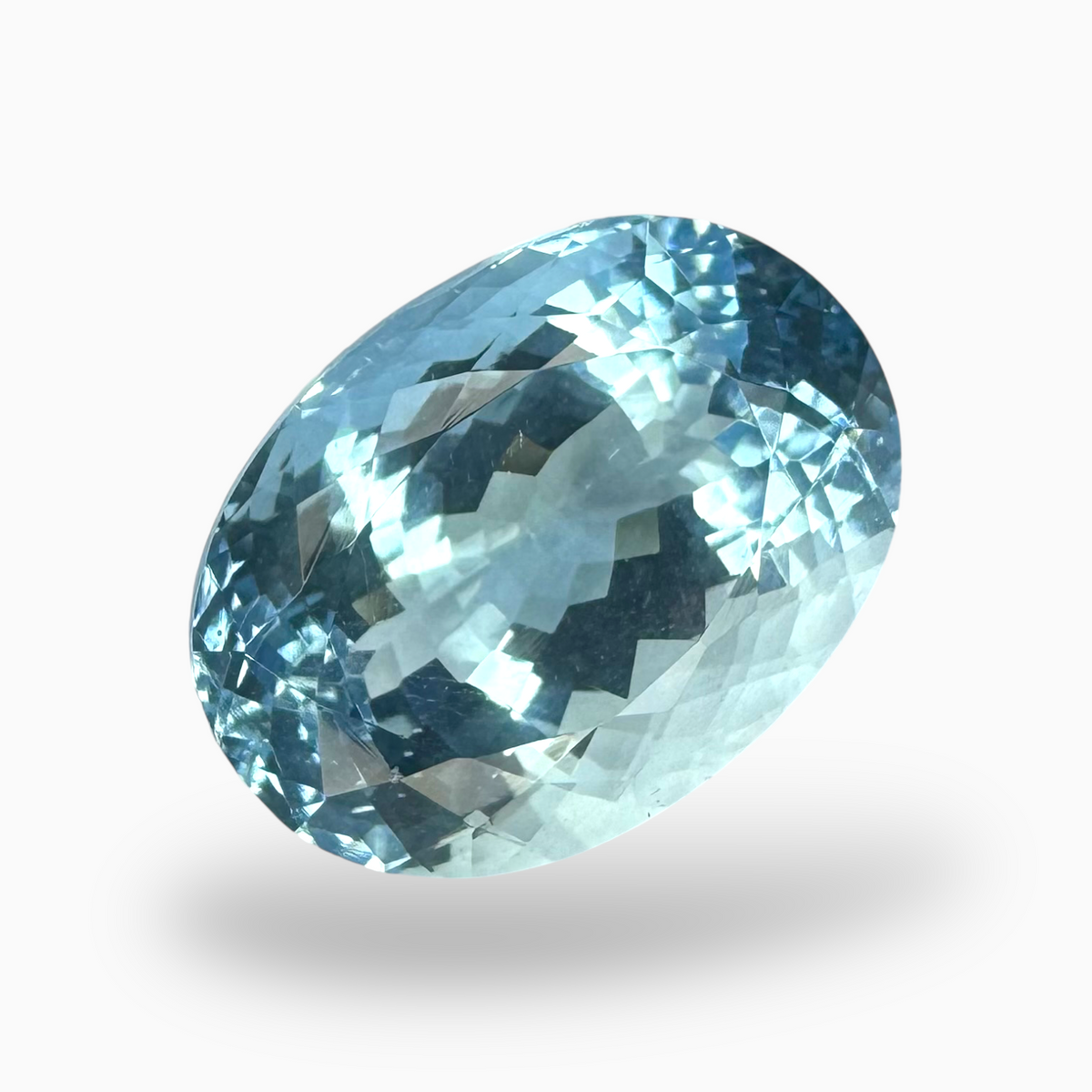 Natural Aquamarine Stone 10.23 Carats DeepSkyBlue Color Oval Shape Size 16X12mm