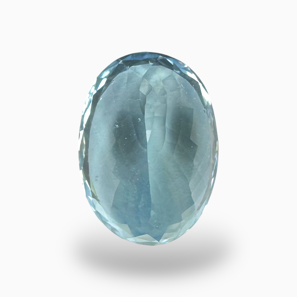 Natural Aquamarine Stone 10.23 Carats DeepSkyBlue Color Oval Shape Size 16X12mm