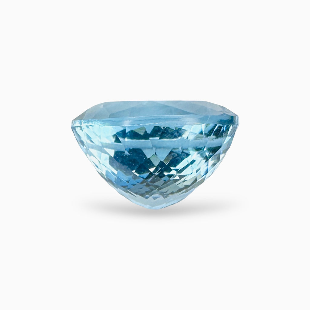 Natural Aquamarine Stone 12.57 Carats Oval Shape (13.3 x 15.9 mm)