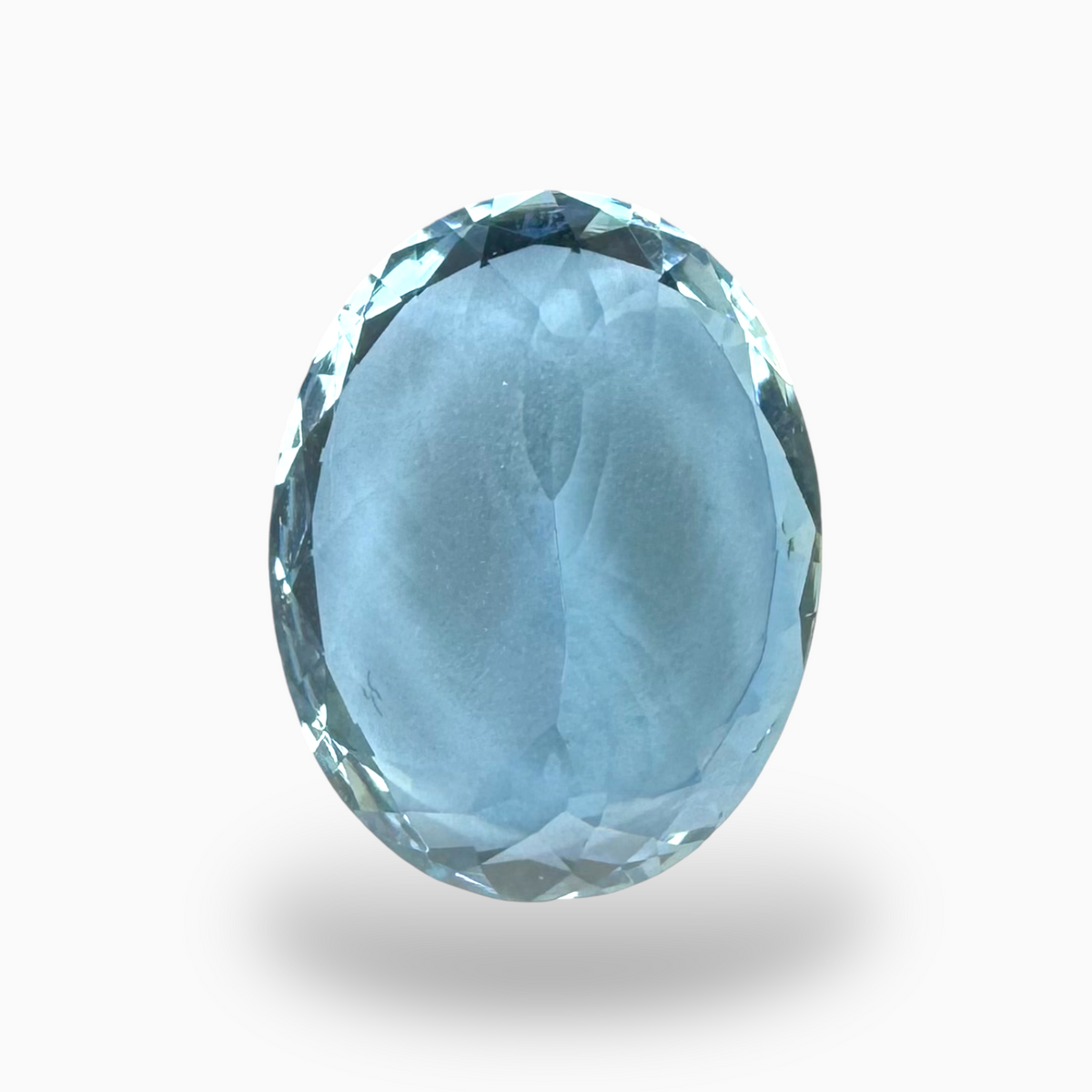 Natural Aquamarine Stone 14.22 Carats DeepSkyBlue Color Oval Shape Size 18X14mm