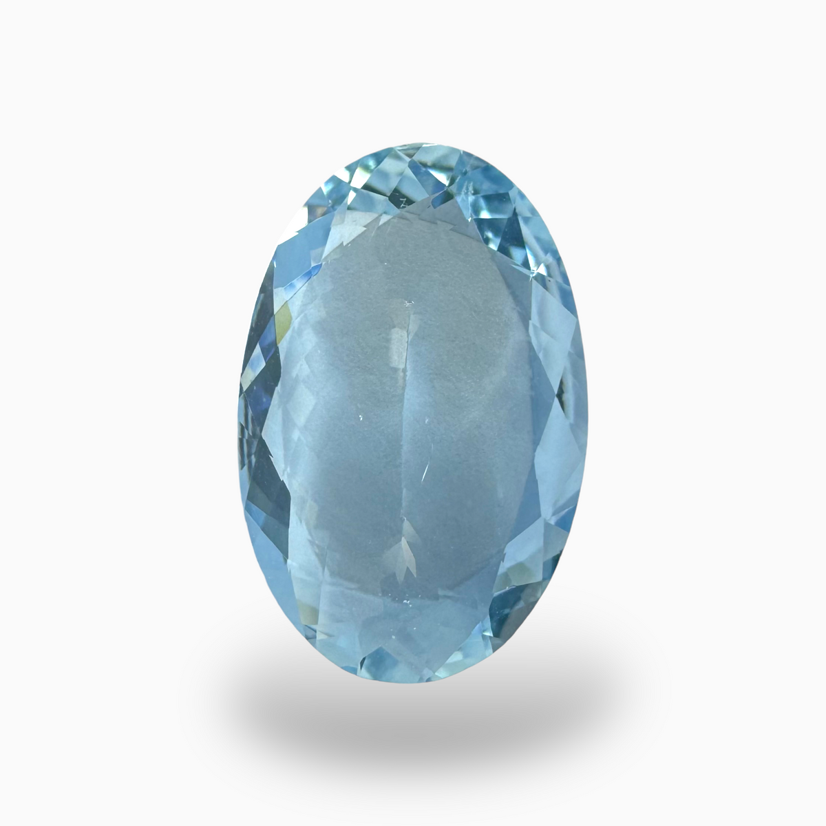 Natural Aquamarine Stone 14.42 Carats DeepSkyBlue Color Oval Shape Size 21.7X14.3mm