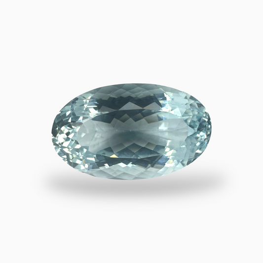 Natural Aquamarine Stone 15.36 Carats SkyBlue Color Oval Shape Size 21X12.5mm