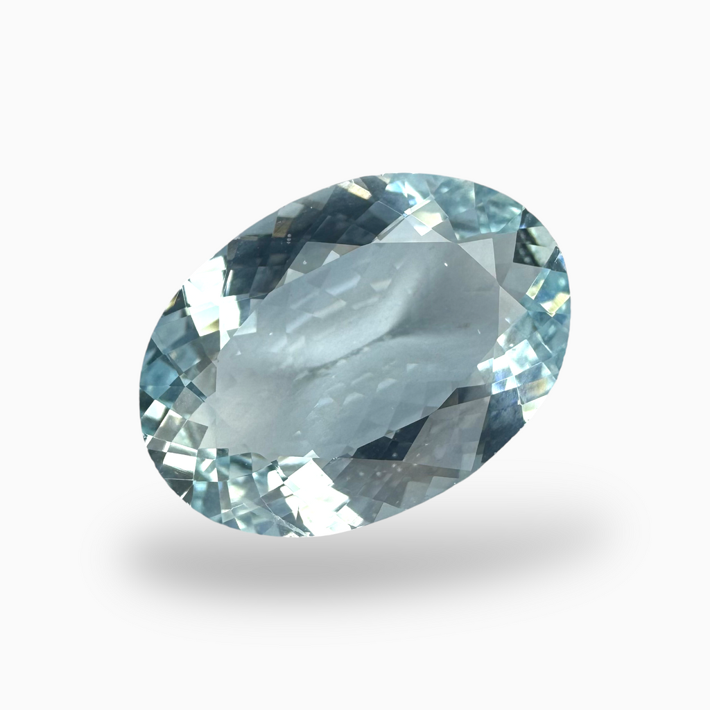 Natural Aquamarine Stone 15.73 Carats SkyBlue Color Oval Shape Size 23X16.5mm