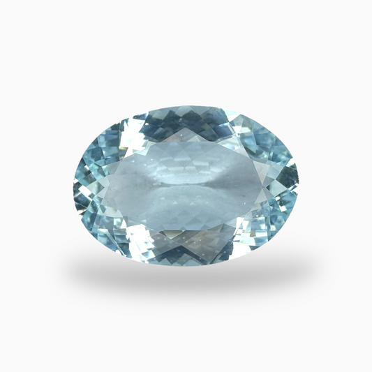 Natural Aquamarine Stone 15.73 Carats SkyBlue Color Oval Shape Size 23X16.5mm