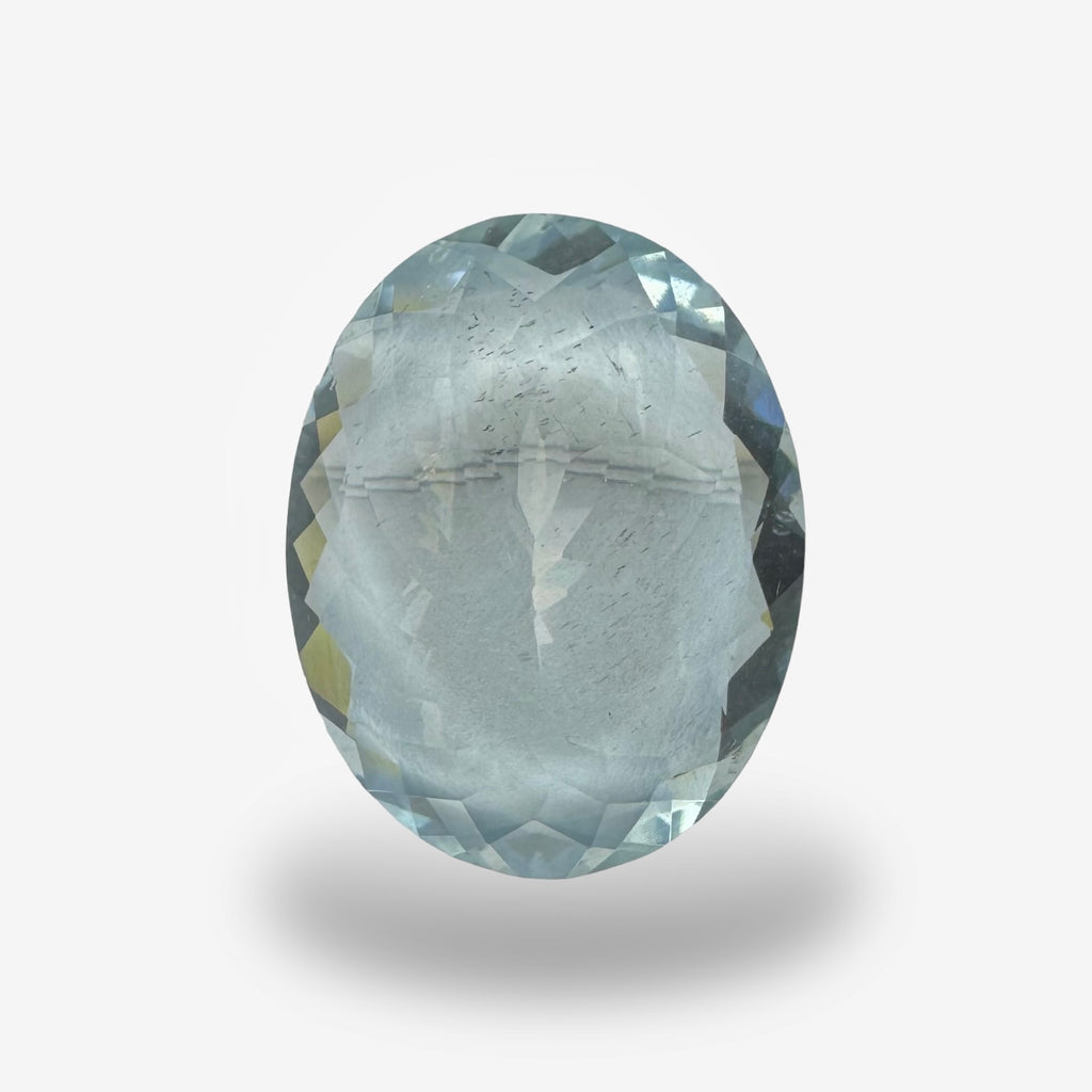 Natural Aquamarine Stone SkyBlue Color 16.64 Carats Oval Shape Size 10.09X16.01mm