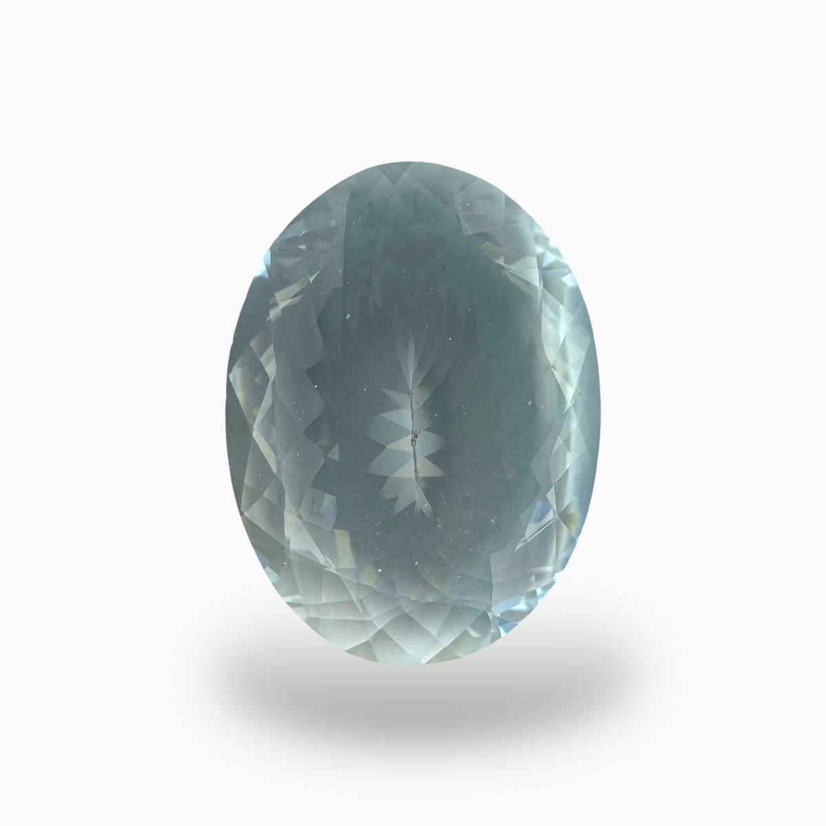 Natural Aquamarine Stone 17.6 Carats SkyBlue Color Oval Shape Size 24X18mm