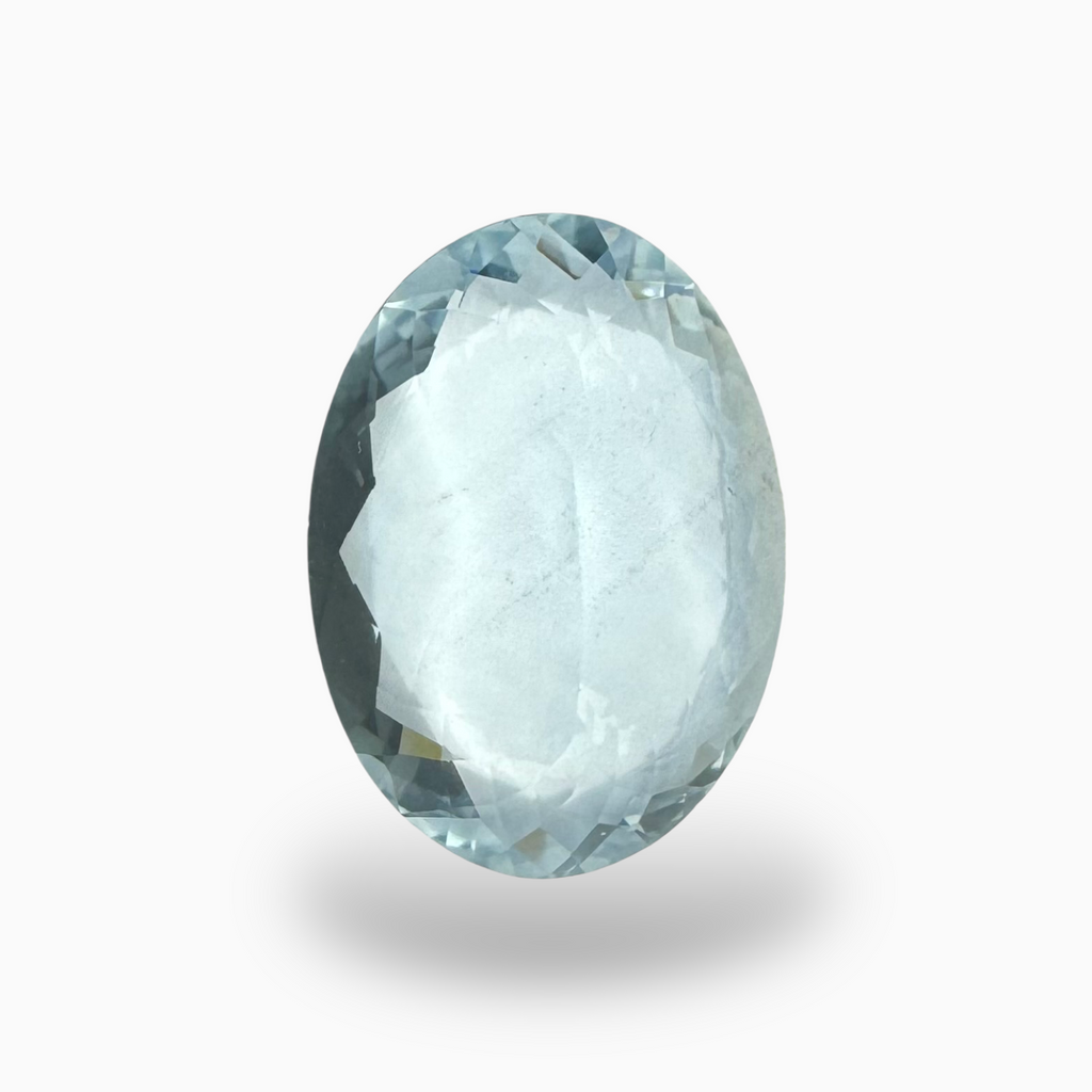 Natural Aquamarine Stone 18.44 Carats SkyBlue Color Oval Shape Size 23X16mm
