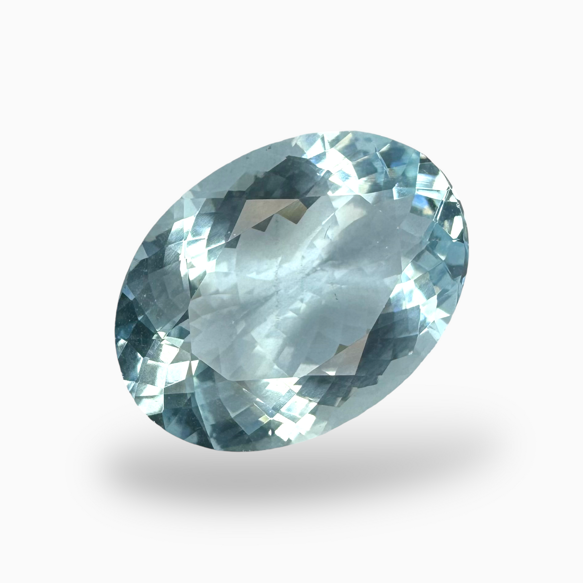 Natural Aquamarine Stone 18.44 Carats SkyBlue Color Oval Shape Size 23X16mm
