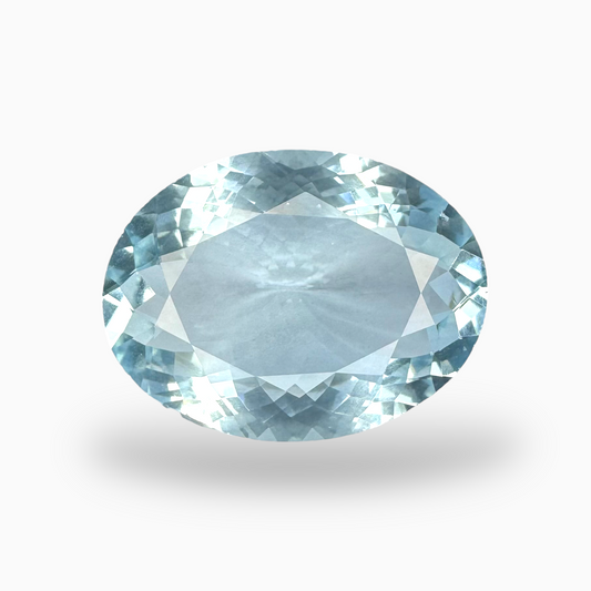 Natural Aquamarine Stone 27.81 Carats SkyBlue Color Oval Shape Size 20.5X16.7mm