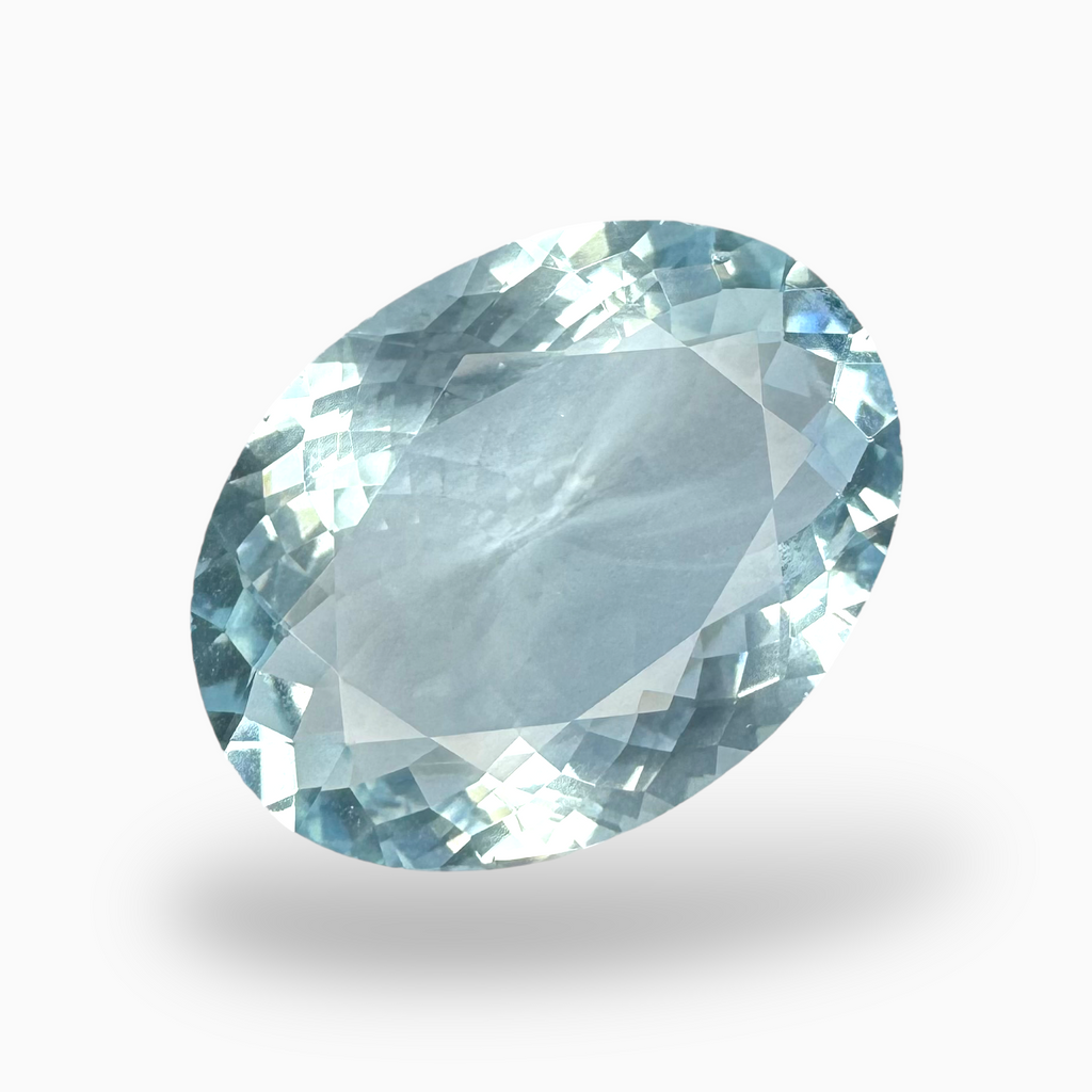 Natural Aquamarine Stone 27.81 Carats SkyBlue Color Oval Shape Size 20.5X16.7mm