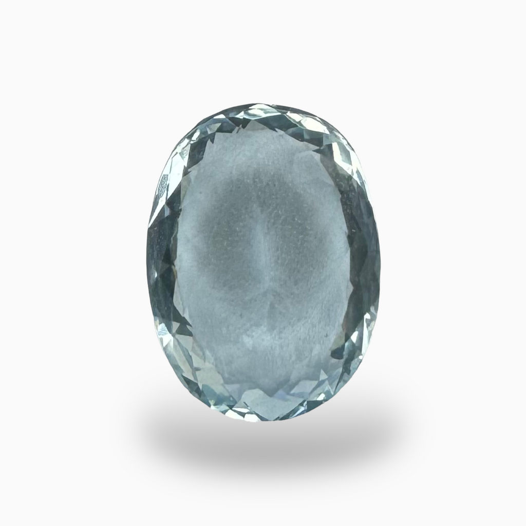 Natural Aquamarine Stone Aqua Color 4.42 Carats Oval Shape Size 13X9.5mm