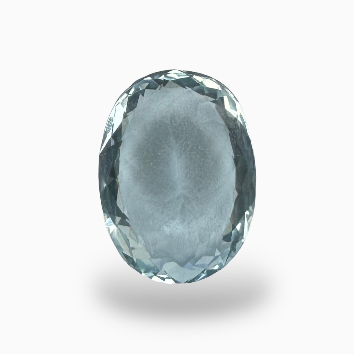 Natural Aquamarine Stone SteelBlue Color 4.42 Carats Oval Shape Size 13X9.5mm