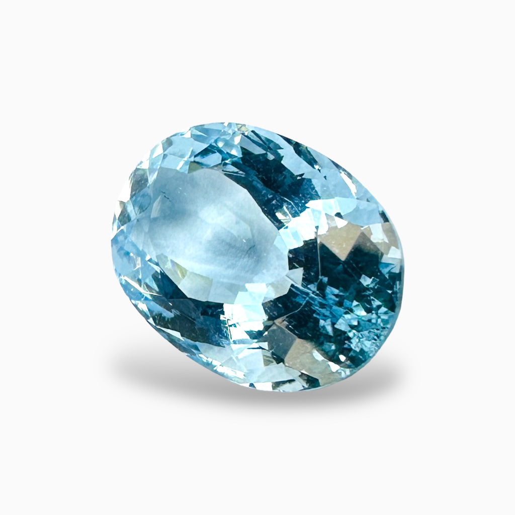 Natural Aquamarine Stone 4.48 Carats SkyBlue Color Oval Shape Size 13X9mm