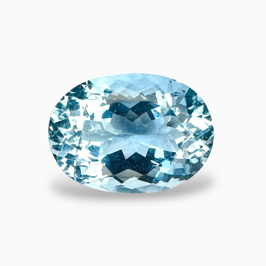 Natural Aquamarine Stone 4.48 Carats SkyBlue Color Oval Shape Size 13X9mm