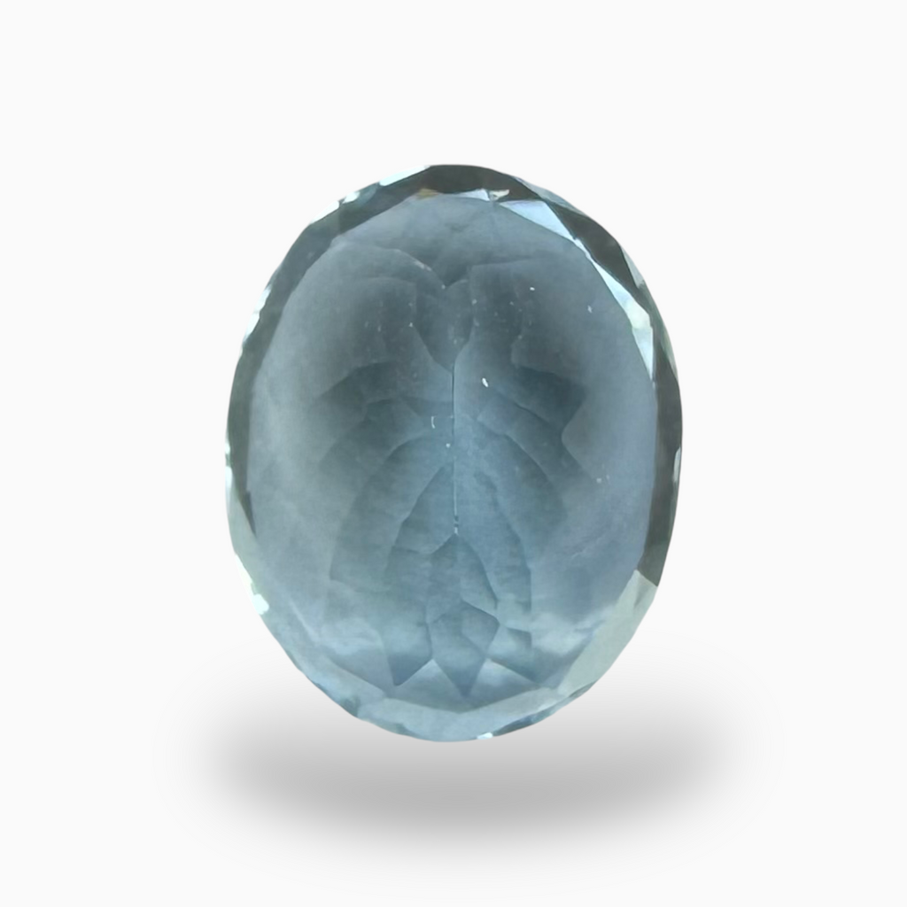 Natural Aquamarine Stone 4.91 Carats DeepSkyBlue Color Oval Shape Size 13.5X10mm