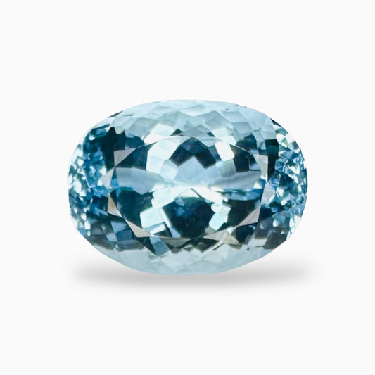 Natural Aquamarine Stone 5.33 Carats SkyBlue Color Oval Shape Size 13X9.5mm