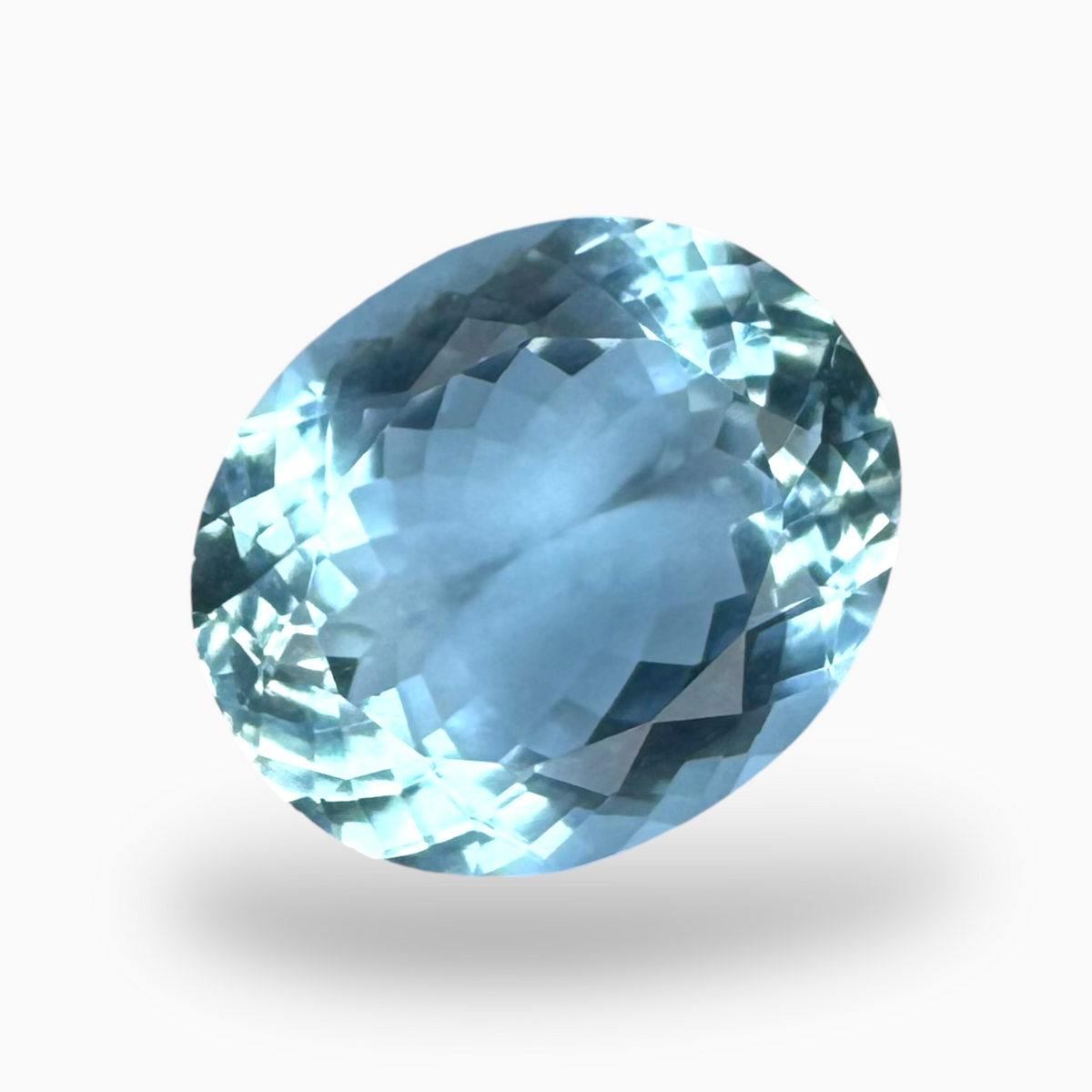 Natural Aquamarine Stone 5.44 Carats DeepSkyBlue Color Oval Shape Size 13X11mm