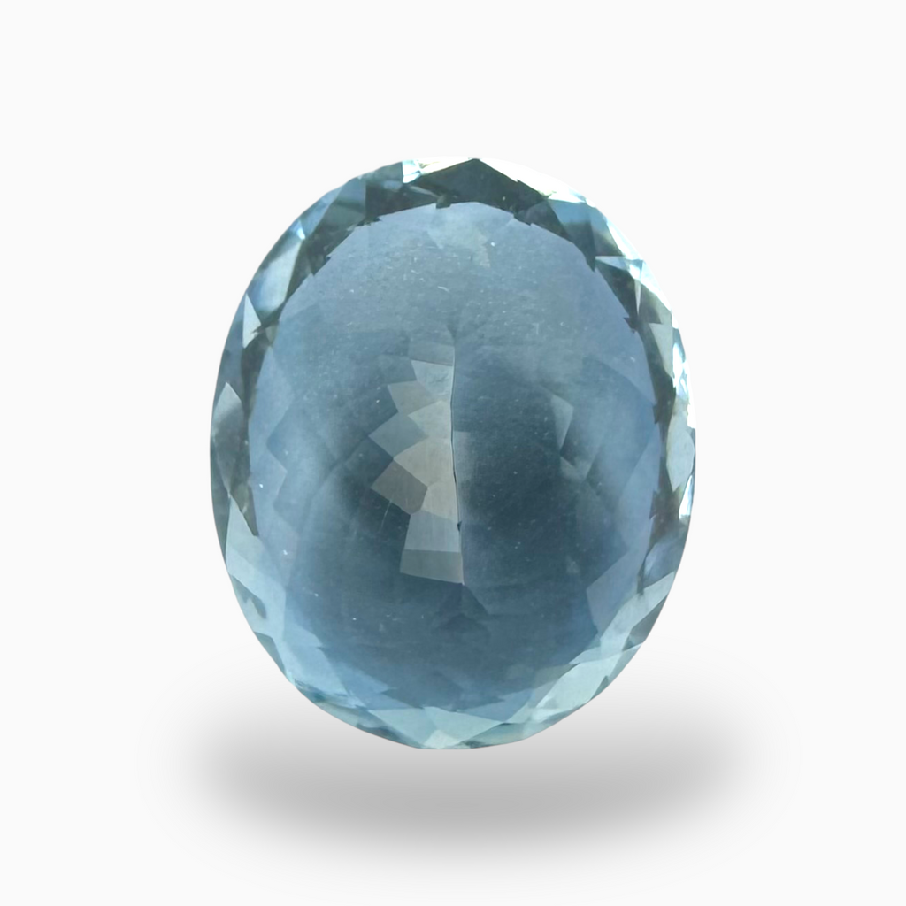 Natural Aquamarine Stone 5.44 Carats DeepSkyBlue Color Oval Shape Size 13X11mm