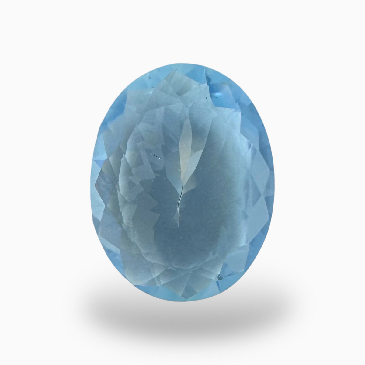 Natural Aquamarine Stone 6.1 Carats DeepSkyBlue Color Oval Shape Size 15.5X12mm