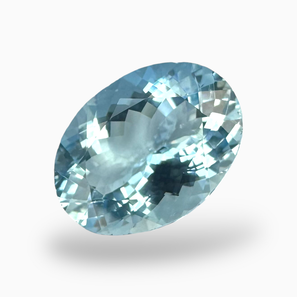 Natural Aquamarine Stone 6.25 Carats SkyBlue Color Oval Shape Size 15X11mm