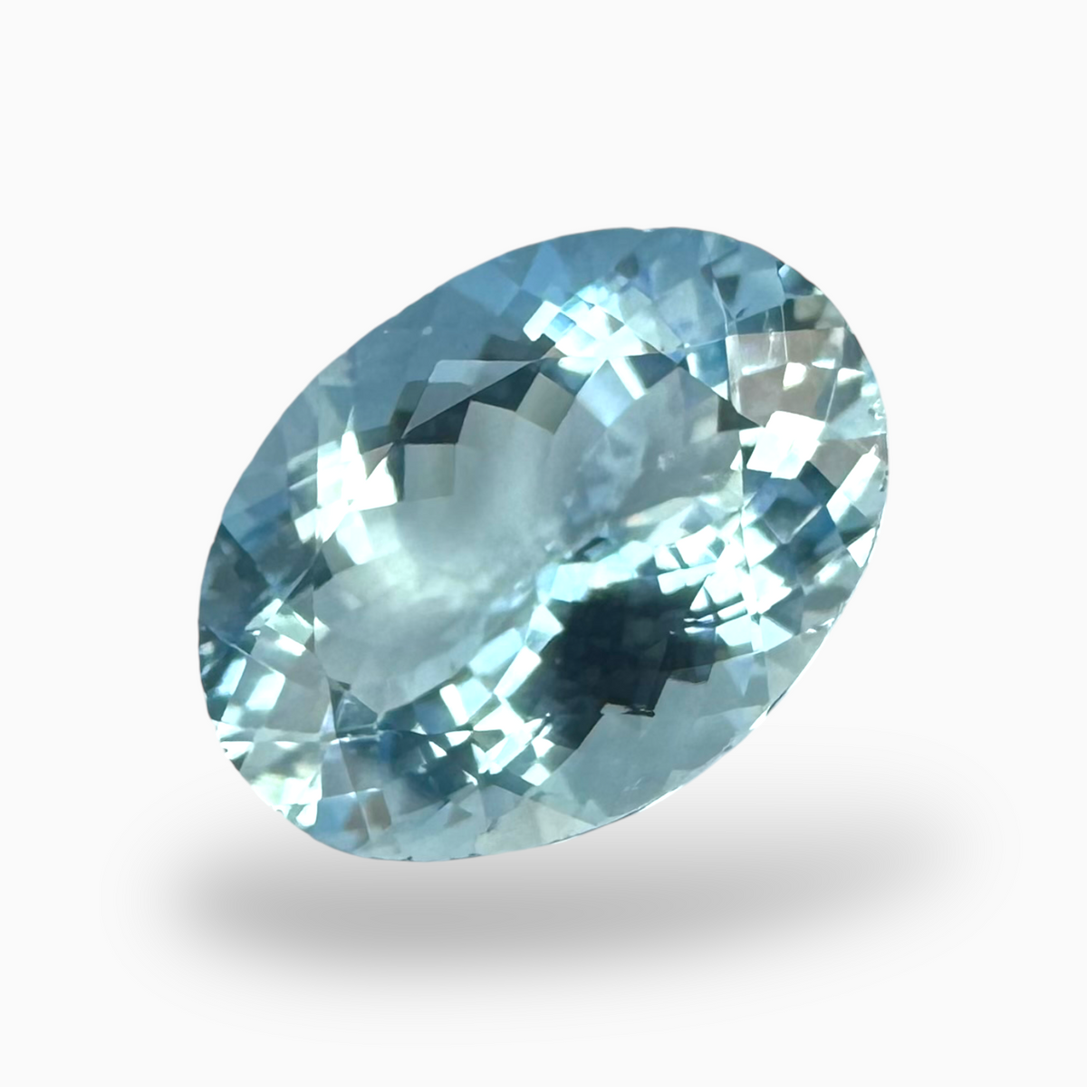 Natural Aquamarine Stone 6.25 Carats SkyBlue Color Oval Shape Size 15X11mm