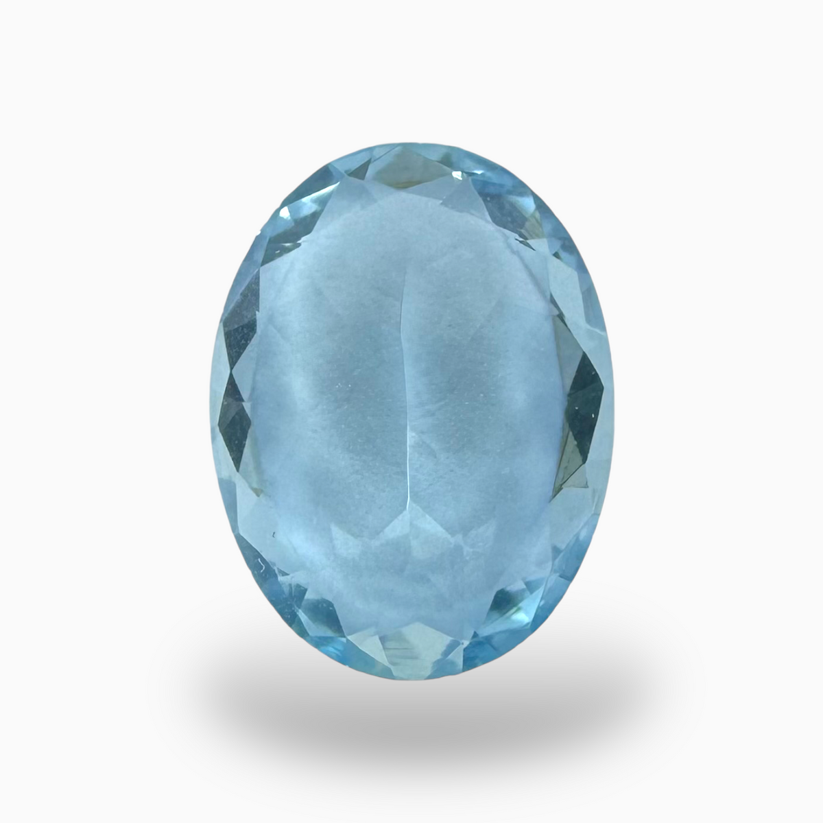 Natural Aquamarine Stone 6.2 Carats DeepSkyBlue Color Oval Shape Size 15.5X11.5mm