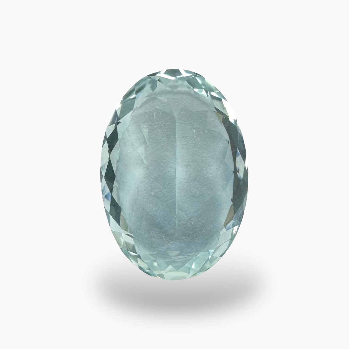 Natural Aquamarine Stone SteelBlue Color 6.37 Carats Oval Shape Size 15X11mm