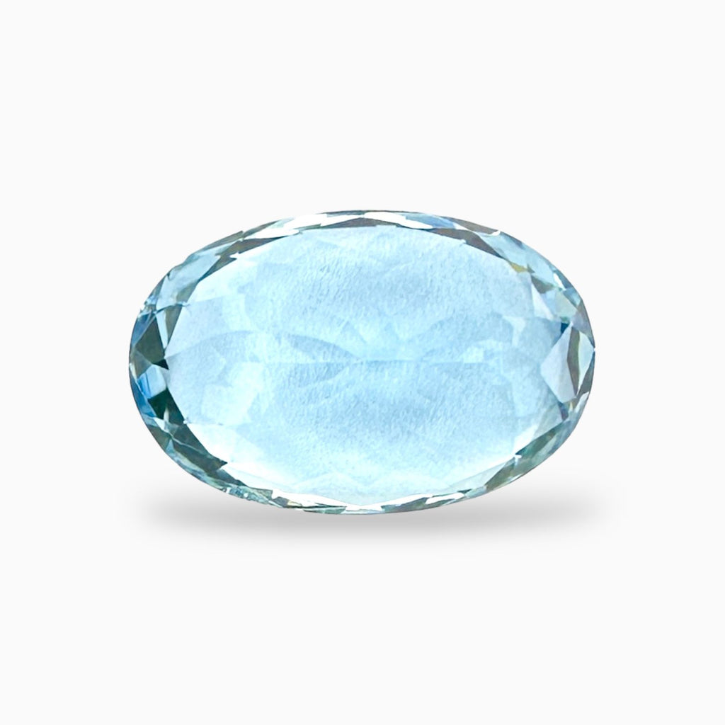 Natural Aquamarine Stone 6.38 Carats SkyBlue Color Oval Shape Size 14.5X9.5mm