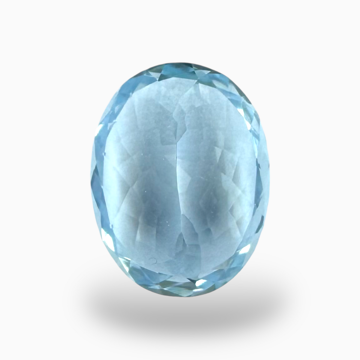 Natural Aquamarine Stone 6.87 Carats DeepSkyBlue Color Oval Shape Size 14.5X11mm