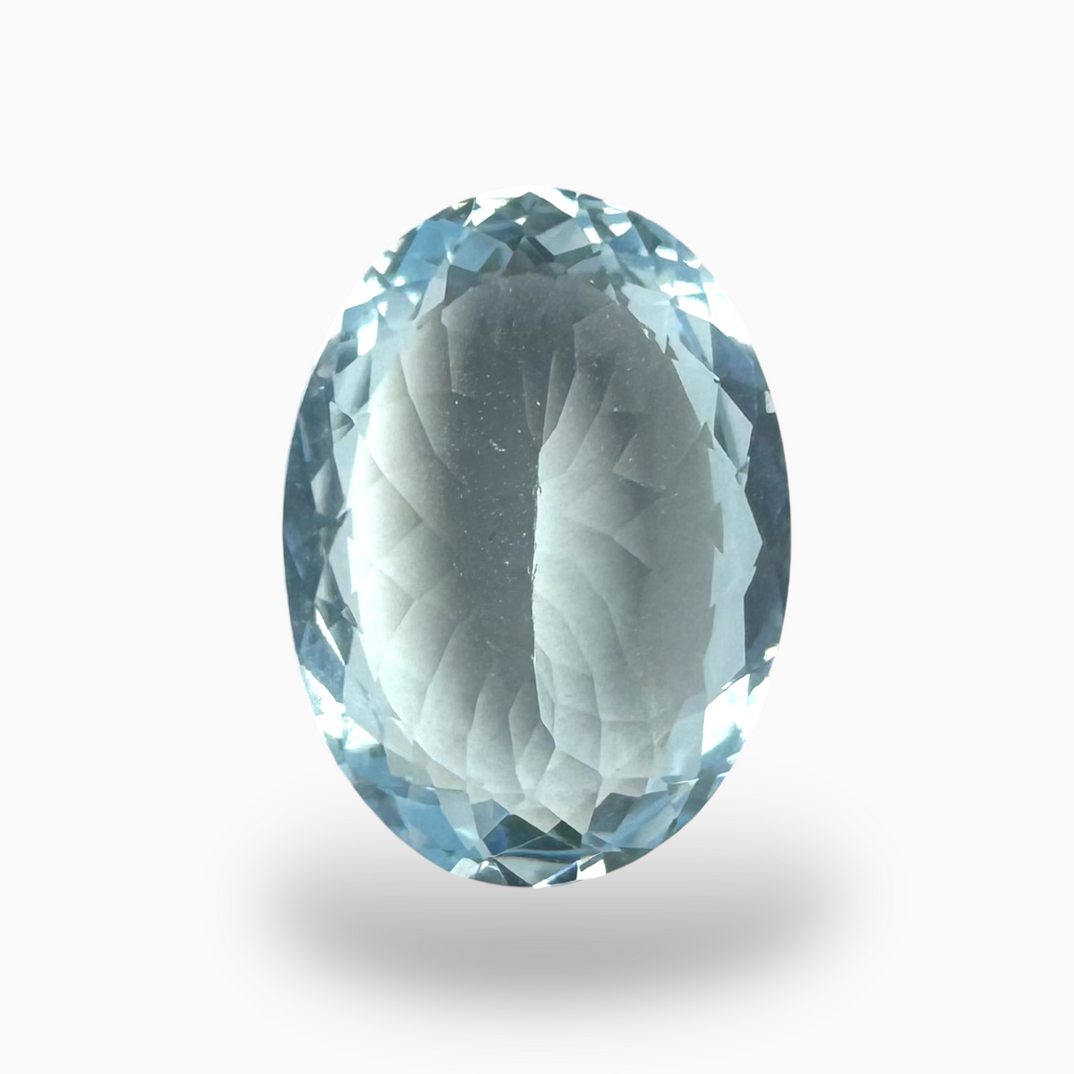 Natural Aquamarine Stone 7.07 Carats DeepSkyBlue Color Oval Shape Size 15.5X11.5mm