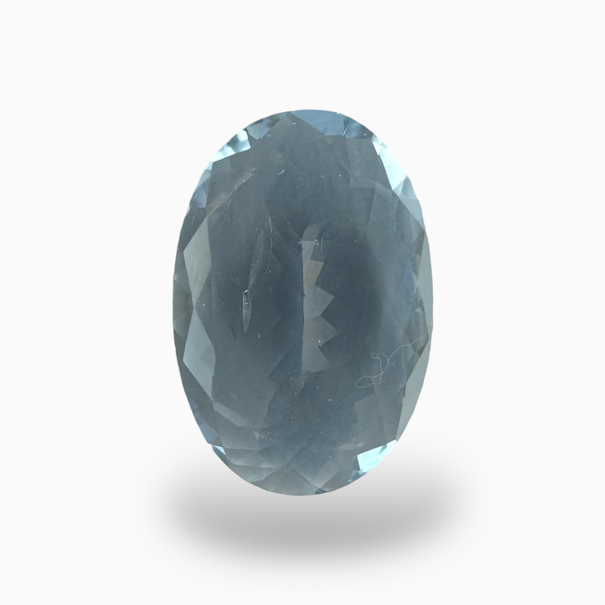Natural SkyBlue Aquamarine Stone 7.27 Carats Oval Shape Size 17.5X12mm