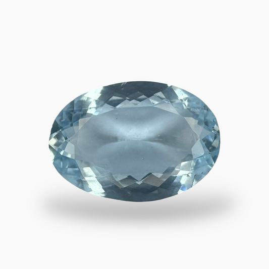 Natural DeepSkyBlue Aquamarine Stone 7.99 Carats Oval Shape Size 17.3X12mm