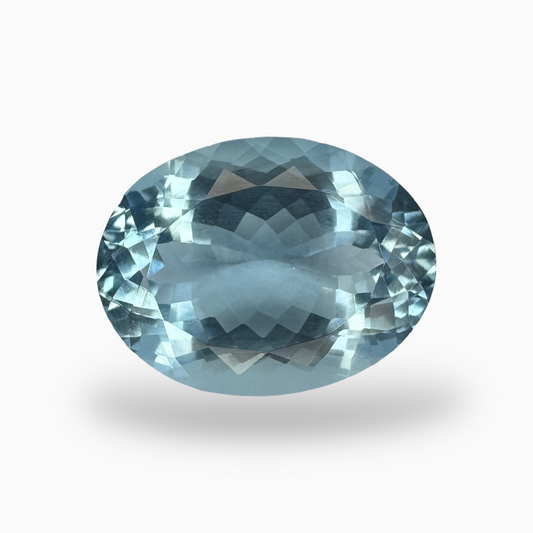 Natural DeepSkyBlue Aquamarine Stone 8.12 Carats Oval Shape Size 15X12mm