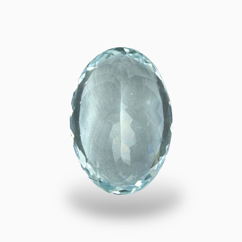 Natural Aquamarine Stone SkyBlue Color 9.17 Carats Oval Shape Size 17X12mm