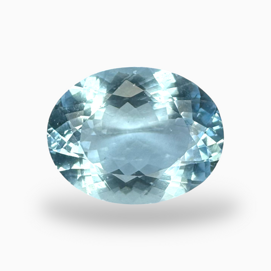 Natural Aquamarine Stone 9.79 Carats SkyBlue Color Oval Shape Size 13.2X17.10mm