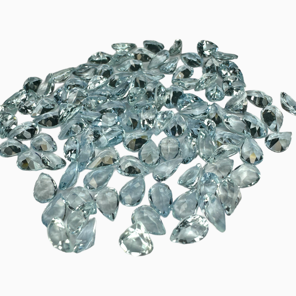 Natural Aquamarine Stone 0.33 Carats SkyBlue Color Pear Shape Size 6X4mm