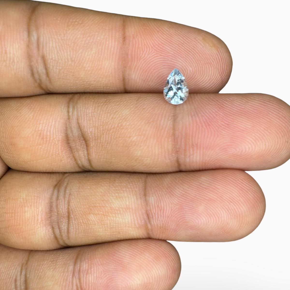 Natural Aquamarine Stone 0.58 Carats SkyBlue Color Pear Shape Size 5X4mm