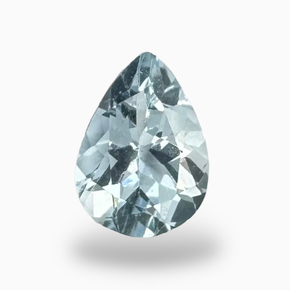 Natural Aquamarine Stone 0.58 Carats SkyBlue Color Pear Shape Size 5X4mm