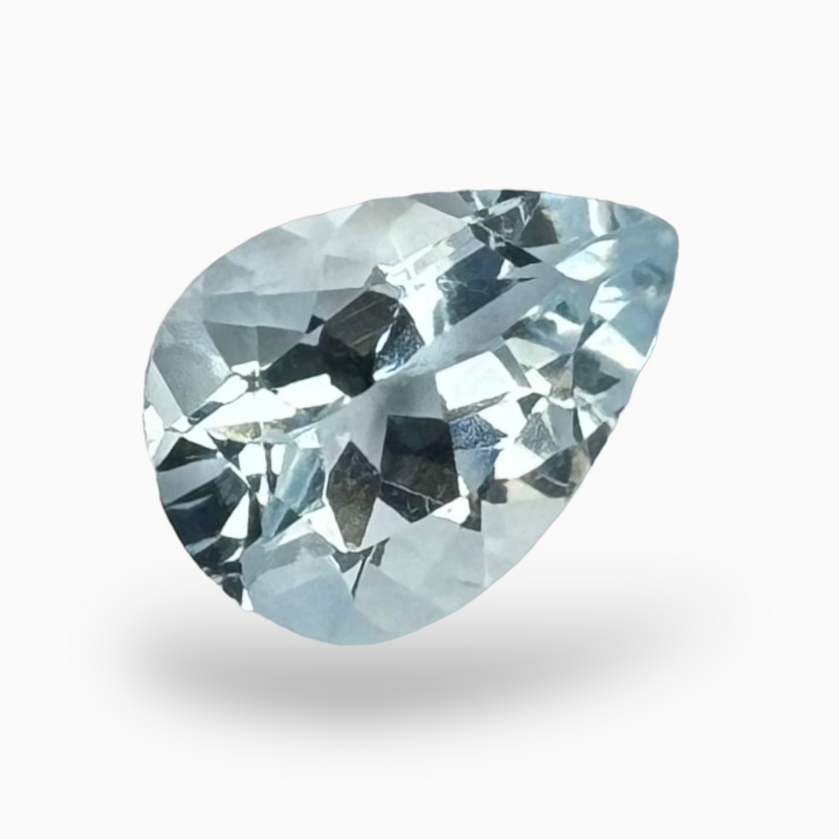 Natural Aquamarine Stone 0.58 Carats SkyBlue Color Pear Shape Size 5X4mm