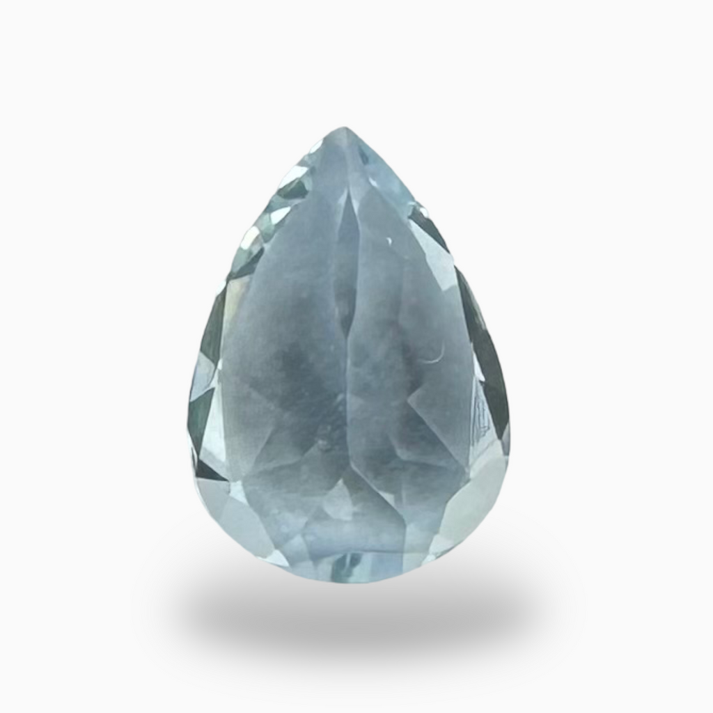 Natural Aquamarine Stone 0.58 Carats SkyBlue Color Pear Shape Size 5X4mm