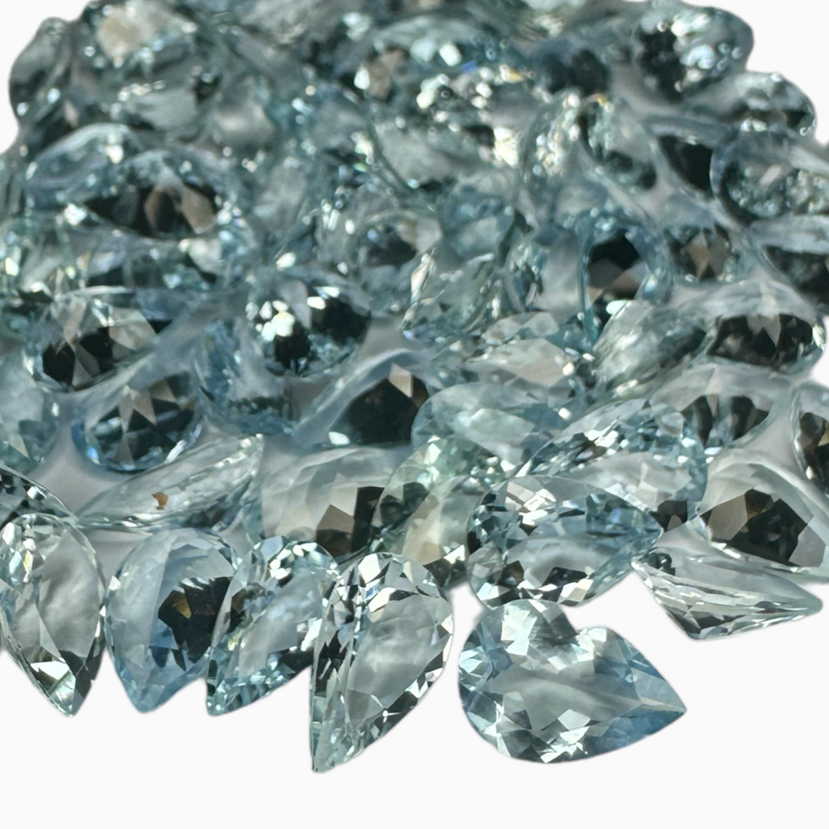 Natural Aquamarine Stone 0.88 Carats SteelBlue Color Pear Shape Size 9X6mm