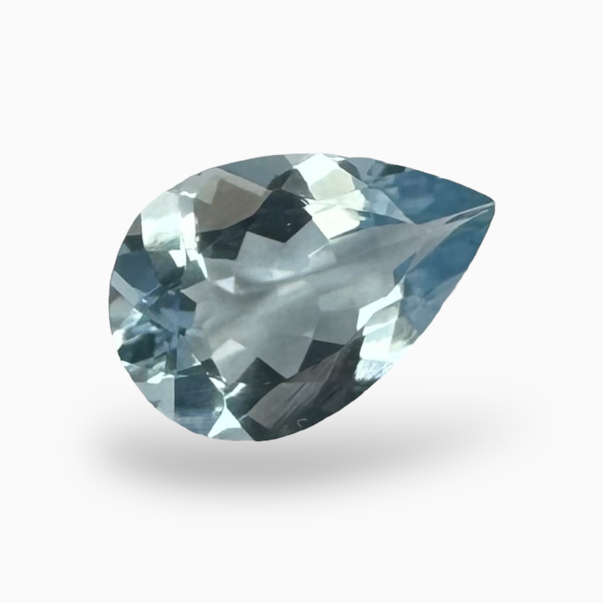 Natural Aquamarine Stone 0.88 Carats SteelBlue Color Pear Shape Size 9X6mm