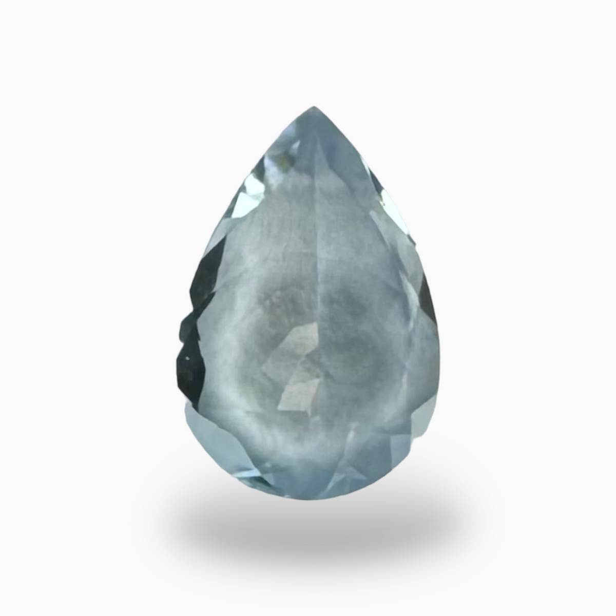 Natural Aquamarine Stone 0.88 Carats SteelBlue Color Pear Shape Size 9X6mm