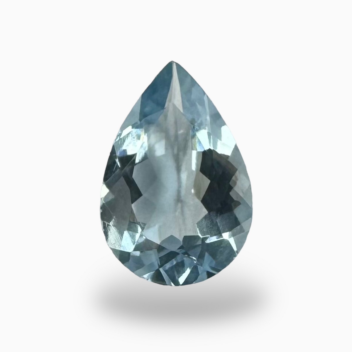 Natural Aquamarine Stone 0.88 Carats SteelBlue Color Pear Shape Size 9X6mm
