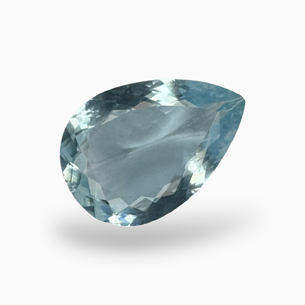 Natural Aquamarine Stone SkyBlue Color 6.65 Carats Pear Shape Size 17.1X11.9mm