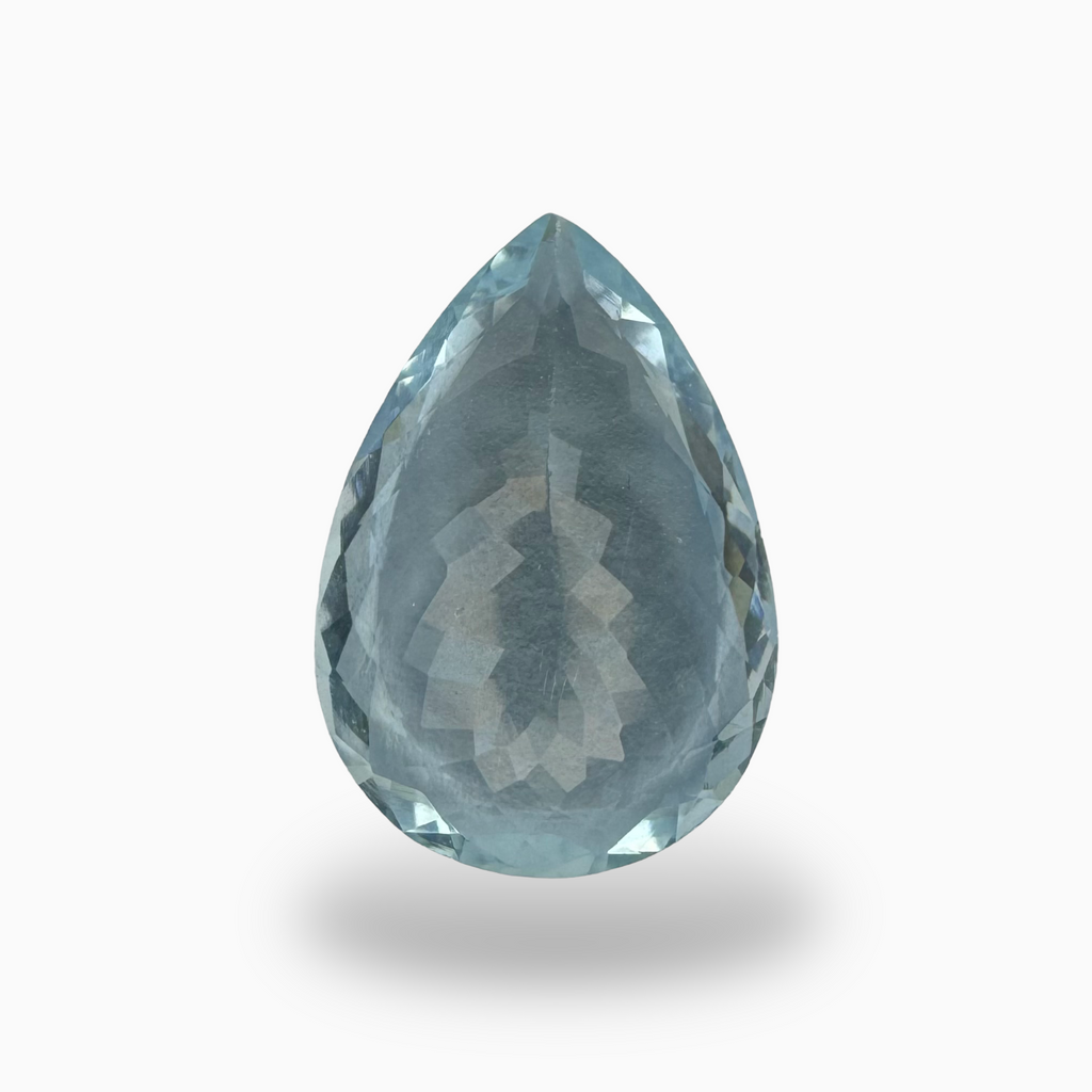 Natural Aquamarine Stone SkyBlue Color 6.65 Carats Pear Shape Size 17.1X11.9mm