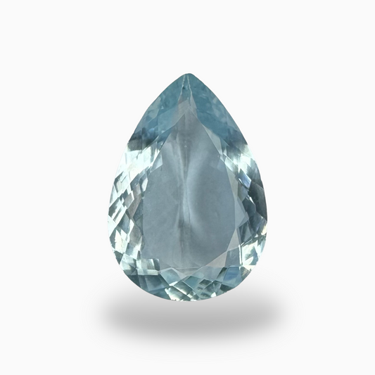 Natural Aquamarine Stone SkyBlue Color 6.65 Carats Pear Shape Size 17.1X11.9mm