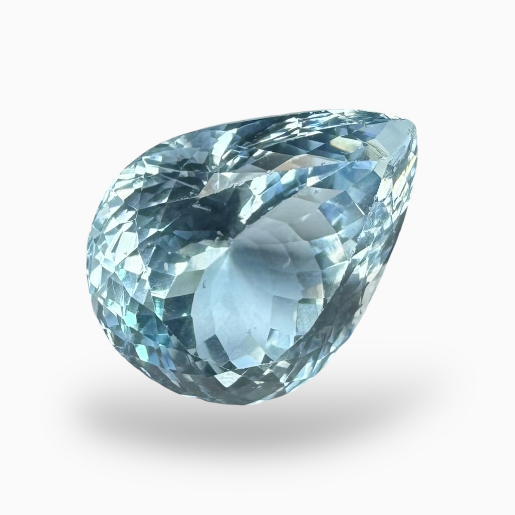 Natural Aquamarine Stone 8.81 Carats DeepSkyBlue Color Pear Shape Size 15.5X12mm