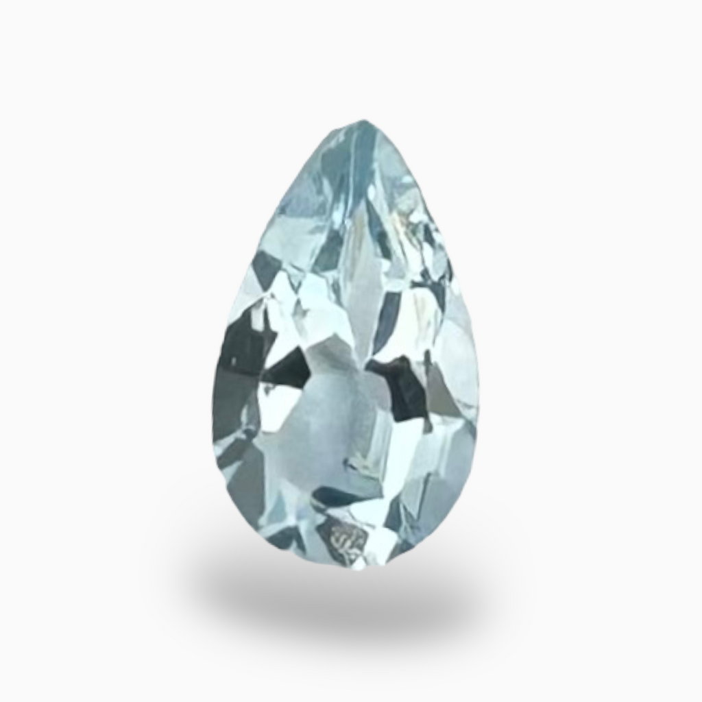 Natural Aquamarine Stone O.16 Carats SkyBlue Color Pear Shape Size 5X3mm