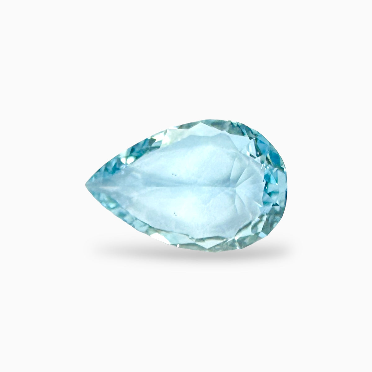 Natural Aquamarine Stone 4.32 Carats Pear Shape 15 x 10 mm